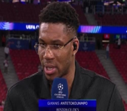 乌龙！NBA球星字母哥担任欧冠嘉宾转播方将其误标为凯尔特人球员