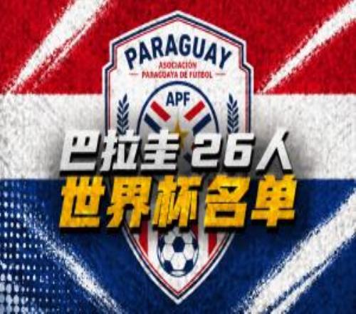 巴拉圭世界杯26人名单：阿尔米隆、恩西索领衔，萨纳夫里亚在列
